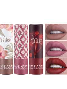 HANDAIYAN 万花筒唇膏管，保湿哑光唇膏，丝绒唇彩，易于涂抹，净含量：3.8g，适合万圣节、返校、海滩旅行、派对、秋冬、彩妆、校园魅力 - 03 Punch - 查看 2