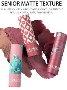 أنبوبة أحمر شفاه كالايدوسكوب من HANDAIYAN، أحمر شفاه مطفي مرطب، لمعة شفاه مخملية، سهل الاستخدام، محتوى صافي: 3.8 جرام، مناسب لحفلات الهالوين، العودة إلى المدرسة، السفر إلى الشاطئ، الحفلات، الخريف/الشتاء، المكياج، جاذبية الحرم الجامعي - 07 Caramel - مشاهدة 5