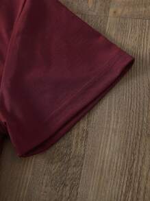 SHEIN LUNE Áo thun nữ Đồ họa Lá thư Giải trí - Màu Tím - Xem 3