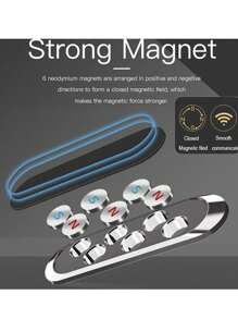 Soporte de celular de coche magnético - Negro - Ver 4