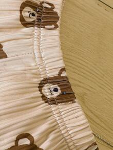 Toddler Boys Cartoon Graphic Tee & Shorts Set - Apricot - View 3