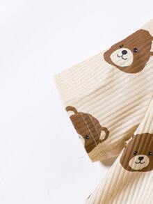 Toddler Boys Cartoon Graphic Tee & Shorts Set - Apricot - View 4