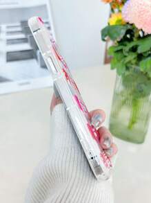 Funda de celular transparente con patrón de corazón - Multicolor - Ver 3