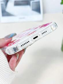 Funda de celular transparente con patrón de corazón - Multicolor - Ver 4