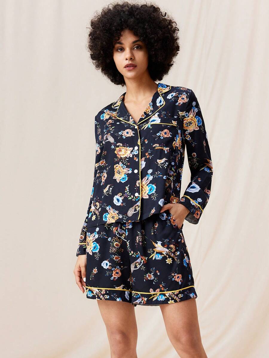 LUVLETTE Floral Lounge Set Women Pajamas