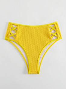 交叉高腰泳衣下裝