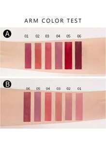 HANDAIYAN 哑光唇彩套装防水、不脱色口红流行美妆哑光 6 件唇彩和唇彩套装（2.5ml*6）-万圣节、圣诞节、日常彩妆、校园礼品套装