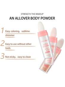 HANDAIYAN Fairy Glow Highlighter Powder, Natural Glowing Highlighter For Graduation, Birthday, Holiday, Halloween, Christmas, Makeup Party, Cosplay, Travel, Daily Makeup, Prom, Dorm, Beauty Product, Face Painting, Cosmetics, Suitable For Women, Winter/Spring, Best For Birthday, Valentine's Day, Mother's Day Gifts, Carnival Party - 粉色 - 查看 3