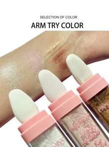 HANDAIYAN Fairy Glow Highlighter Powder, Natural Glowing Highlighter For Graduation, Birthday, Holiday, Halloween, Christmas, Makeup Party, Cosplay, Travel, Daily Makeup, Prom, Dorm, Beauty Product, Face Painting, Cosmetics, Suitable For Women, Winter/Spring, Best For Birthday, Valentine's Day, Mother's Day Gifts, Carnival Party - 粉色 - 查看 4