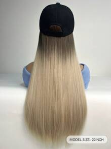 Tóc giả tổng hợp dài thẳng có mũ - Ombre - Xem 2