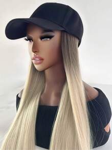 Tóc giả tổng hợp dài thẳng có mũ - Ombre - Xem 4