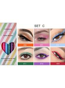 HANDAIYAN 凝膠眼線筆，6 件裝防水霜凝膠眼線筆持久眼線筆套裝眼線筆 Y2K 化妝美容化妝品