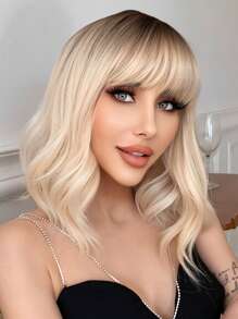 中等卷人造假髮帶劉海 - 彩色 - 查看 1