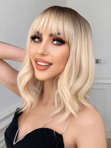 中等卷人造假髮帶劉海 - 彩色 - 查看 5