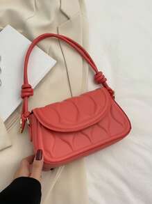 Pink Fashion Flap Cover Square Bag - Watermelon Pink - View 1