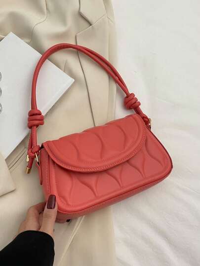Pink Fashion Flap Cover Square Bag