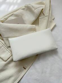 White Tassel Decorated Envelope Clutch Bag - White - View 7