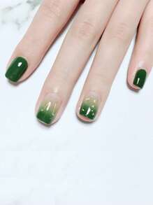 Adhesivo para decoración de uñas de color verde esmeralda profundo y 1 lima de uñas, 1 hoja de tiras de esmalte de uñas, kits de manicura para mujeres y niñas - Multicolor - Ver 1