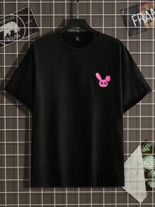 Manfinity RebelGame Nam Bông In biểu thức Áo thun & Eo dây rút Quần short - Nhiều màu - Xem 5