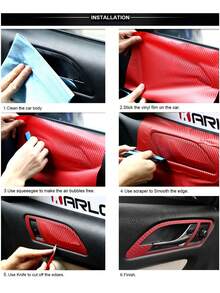 1pc Geometric Pattern Car Sticker - Black - View 4
