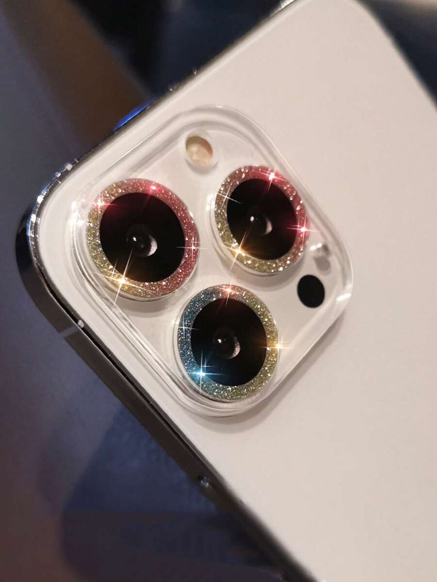 1 pieza Protector de lentes para teléfono brillante vidrio templado - Multicolor - Ver 1