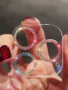 1 pieza Protector de lentes para teléfono brillante vidrio templado - Multicolor - Ver 2