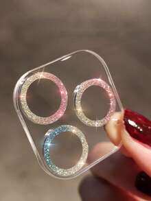 1 pieza Protector de lentes para teléfono brillante vidrio templado - Multicolor - Ver 4