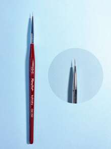 美甲襯墊鑲邊筆,1入組木柄美甲畫筆適用於沙龍 - 紅木色 - 查看 1