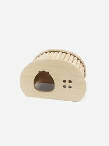 1 Đồ Chơi Huấn Luyện Hamster Bằng Gỗ, Thiết Kế Bậc Thang Hiện Đại Đồ Chơi Hamster Cho Động Vật Nhỏ Để Chơi - Màu be - Xem 4