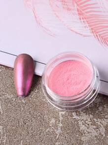 FULL BEAUTY 亮片美甲1盒浪漫粉色顏色閃光粉末狀指甲金屬亮絲 - 粉色 - 查看 2