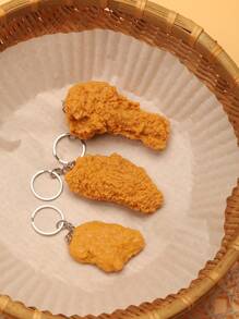 3 piezas Accesorio de bolso pollo frito en forma de dulce diseño - Amarillo - Ver 2