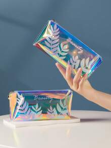 葉子圖案防水化妝包 - 彩色 - 查看 3