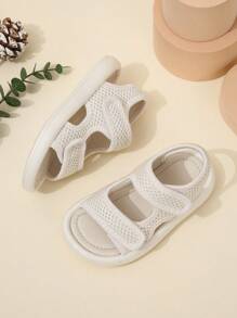 Boys Cut Out Hook-and-loop Fastener Non-slip Sport Sandals For Outdoor