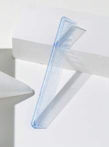 Wide Tooth Comb,Creative Double Ended Wide Tooth Comb, 1Pc Blue Plastic Portable Glitter Rectangular Anti Frizz Hair Brush Hair Combs - Blue - View 2