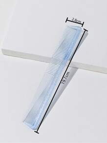 Wide Tooth Comb,Creative Double Ended Wide Tooth Comb, 1Pc Blue Plastic Portable Glitter Rectangular Anti Frizz Hair Brush Hair Combs - Blue - View 4