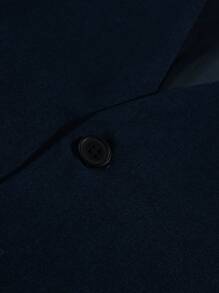 Manfinity Mode 男士1入組鏈條細節前排扣馬甲 - 藏蓝色 - 查看 4