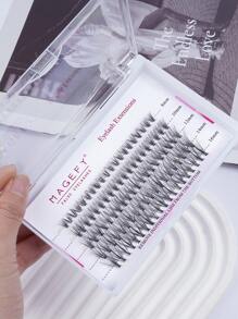 MAGEFY Người Cá Hình Cá Nhân Lông Mi Giả, 1 Hộp Sợi Hóa Học 8-16Mm Cây Nối Mi Lông Mi Giả Cụm Làn Mi Dành Cho Nữ - màu đen - Xem 3