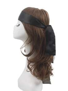 1pc Satin Wig Headband - Black - View 4