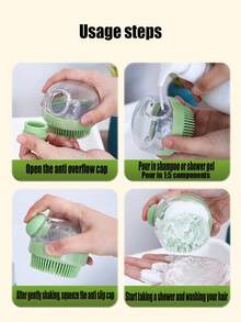 Creative Massage Shampoo Brush, 1Pc Tpu Multifunctional Hair Cleaning Comb Hair Brush Cleaner Tool - Multicolor - View 7
