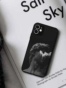 雕塑圖案手機殼 - 黑色 - 查看 3