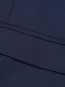 Manfinity Mode Nam 1 Miếng Nút đơn Áo vest & 1 Miếng Quần tây - Màu xanh hải quân - Xem 5