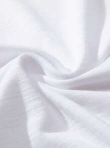 Manfinity Hypemode Hombres Camisa polo unicolor de hombros caídos - Blanco - Ver 8