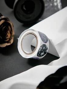 ROMWE Goth 1 rollo Etiqueta engomada surtida flor & con patrón de cráneo - Multicolor - Ver 4