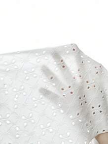 SHEIN Privé Ruched Bustier Bandeau Top - White - View 7