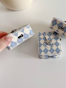 字母圖案個人電腦耳機殼適用於Airpods - 淺藍色 - 查看 2