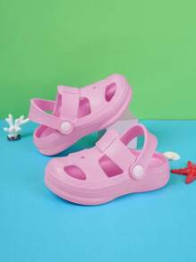Boys Cut Out Multi-way Wear EVA Clogs For Summer - Pink - View 1