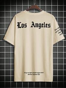 Manfinity EMRG Men Slogan Graphic Tee - Khaki - View 4