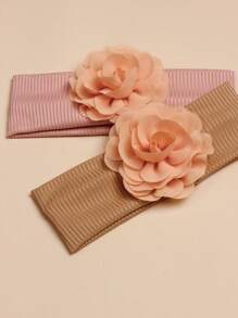 2入組嬰兒花朵裝飾髮帶 - 彩色 - 查看 5