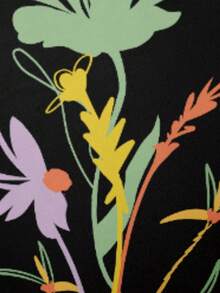 Manfinity EMRG Men Plus Floral & Slogan Graphic Tee - Black - View 3