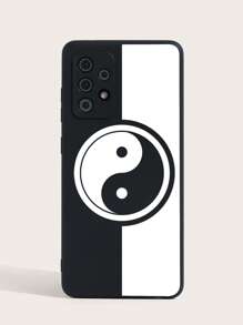 Yin & Yang Pattern Phone Case - Black and White - View 4